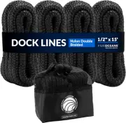 Five Oceans Marine Nylon Double Braid Dock Line with Eye