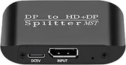 Monitor Splitter | 4K Port Splitter - Two-Screen Split Display Double Monitors Distributor Large for Laptops Education