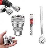 Generic Multi-Function Universal Socket Wrench Tool - Adjustable Socket Wrench, Universal Ratchet Wrench (Silver, 65mm, Vanadium Steel)