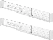InterDesign Linus Drawer Divider Organiser System (Set of 2), Clear