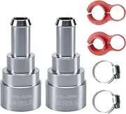 EVRBUL 2PCS Heater Core Hose Connectors - Stainless Steel Coolant Hose Connector Inlet/Outlet 3/4In Tube x 5/8In Hose Compatible with Chevrolet GMC Cadillac Replace# 15032062 800-409HP