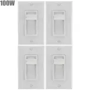 4 Pcs Slider Speaker Volume Controller Wall Mount Stereo Audio RMS 100W White