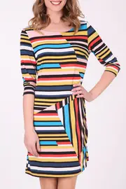 Sophie Broken Record Panel Dress--HOW-343R096H