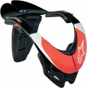 AlpStars Body Armor Protective Carbon Neck Red White Black 6500011-123 Size M
