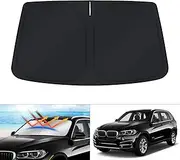 X-CAR Windshield Sun Shade Compatible with BMW X5 2007-2018 UV Blocks Foldable Sun Visor Protector