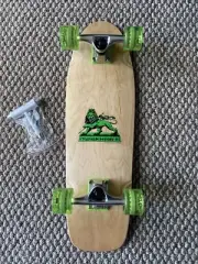 Skateboard Complete Old School Shape 26.75”X8” Nos Steadham Sticker Fun Shape