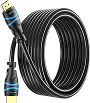 4K HDMI Cable - 15M/50FT (4K 60Hz HDR, HDCP 2.3, High Speed 18Gbps, in-Wall CL3 Rated) - Compatible with PS5, PS4, PS3, Xbox, Apple TV, HDTV, Blu-ray, PC
