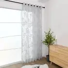 Window Curtain Semi Sheer Home Decor Living Room Window Treatments Sheer Drapes