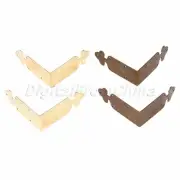 2X Jewelry Wood Box Guard Brackets Wood Chest Edge Corner Protectors Decorative