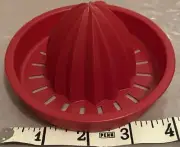 Tupperware Red 4” Citrus Juicer Squeezer Reamer Strainer Vintage