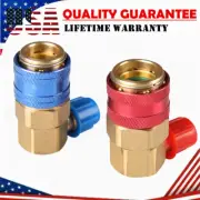 AC Low High Quick Connector Adapter Coupler Auto A/C Manifold Gauge HVAC USWC US