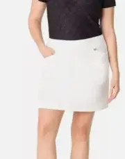 Greg Norman Ladies' 4-Way Stretch Fabric Skort, White Large
