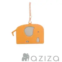 在飛比找Yahoo奇摩購物中心優惠-aziza 小象造型票卡夾 秋杏黃