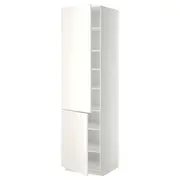 METOD high cabinet with shelves/2 doors, white/Veddinge white, 60x60x220 cm