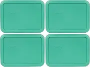 [Pyrex] 7210-PC Rectangle 3 Cup Storage Lid for Glass Dish (4, Light Green)