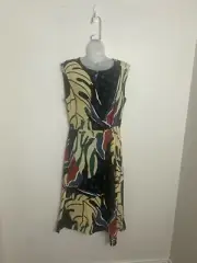 Superdry Womens sleeveless Patterned midi dress size XS Multicoloured RRP $129