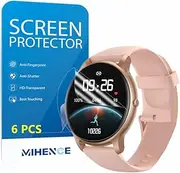 HD Screen Protector Compatible for Parsonver SR1 1.32” Round Smart Watch, Full Coverage TPU Protective Film (6PCS)