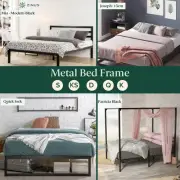 Zinus Bed Frame Queen Double Single King Heavy Duty Metal Base Wood Metal Slats