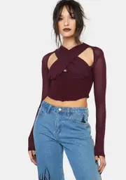 Vino Laugh Or Cry Crop Top
