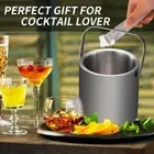 Steel Beer Wine Home Ice Cube Container Ice Bucket Cooler With Tongs And Lid