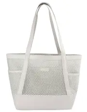 [Mocha] Summer Beach Bag in Grey