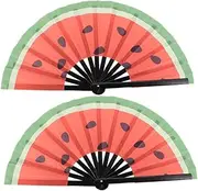 BESPORTBLE Portable Folding Fan 2pcs Hand Fans Folding Stand for Outdoor Events Weddings