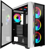 Destiny-Pro-Wh Destiny Pro Mid Tower Gaming PC Case W/ 6X 120Mm ARGB Fans, 366 R