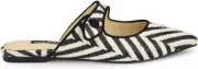 Nine West Women's Barbra Flat Mule 8, Black/White 001