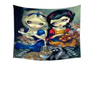 Funny Fantasy Art Alice and Snow White Tapestry