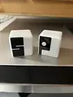 BLACK AND WHITE Salt & Pepper SHAKERS NEW Geometric ART DECO Dimensional Pair