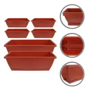 6 Pcs Balcony Planting Pot Flower Pots Succulent Container Flowerpot Planters Ve
