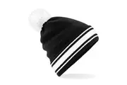 Beechfield Mens Stadium Beanie (Black/White) (One Size)