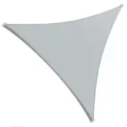 AMGO Shade Sail 22' x 22' Extendable Weather Resistant Outdoor Triangle Gray