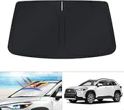 KUST Windshield Sun Shade for 2025 2024 2023 2022 Toyota Corolla Cross Accessories (Not for Corolla) Window Sunshade Sun Visor Protector Foldable Blocks UV Rays Keep Your Car Cooler