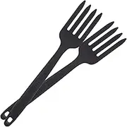 Cabilock 2Pcs Silicone Kitchen Cooking Forks Heat Resistant Nonstick Salad Pasta Forks Practical Utensils for Cooking Serving Ergonomic Design Easy Daily Use