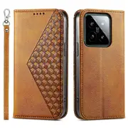 For Xiaomi 14 Phone Case Scratch-proof PU Leather Imprinted Wallet Cover