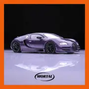 MAR 2025 Mortal 1/64 Bugatti Veyron Super Sport Car Purple Carbon + ENGINE