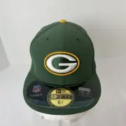 Green Bay Packers Football NFL Hat New Era Fitted 6 3/4 Small New Old Stock Tags
