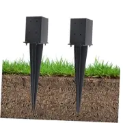 4"x4" Fence Post Anchor Ground Spike 22"(Internal 3.6"x3.6"), 2 Pcs 4"x 4"