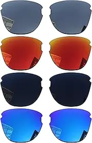 [Acefrog] 1.8MM Polarized Replacement Lenses for Oakley Frogskins Lite OO9374 Sunglasses, Upgraded Material, Polycarbonate 4 Pairs Pitch Black + Star Silver + Winter Sky + Jaffa Orange