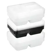 24x Lemon & Lime 1200ml Reusable 3-Section Food Prep Storage Container Assorted