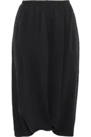 Y-3 Yohji Yamamoto Lady Lux Saroul Jersey Harem Shorts Pants Black 22% WOOL Sz M