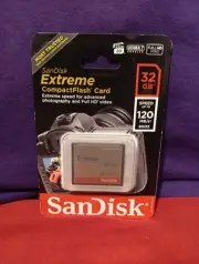 SanDisk 120MB/s Extreme S 32GB CompactFlash CF Memory Card SDCFXS-32G NEW SEALED