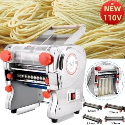 Electric Pasta Maker Noodle Machine Dumpling Skin Roller Steel Full Stainless