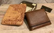 PATRICIA NASH Mens Double Billfold ID Wallet Padova N71064 Chestnut MSRP $50 NIB