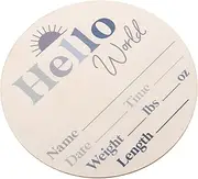Toyvian Wooden Baby Milestone Cards Monthly Growth Commemorative Set Baby Milestone Discs for Newborn Photo Props