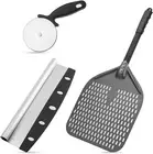Perforated Pizza Peel, Professional 12 X14 Inch Paddle Anodized Aluminum Turning