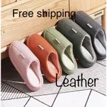 WINTER HOME SLIPPERS WOMEN MEN WARM LEATHER COUPLE SHOES