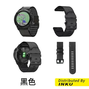 Garmin Fenix6 6X 5 5X Plus 3/3HR 真皮矽膠錶帶 快速貼合 22mm 26mm