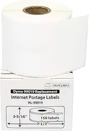 HOUSELABELS Compatible DYMO 99019 Thermal Internet Postage Labels (2-5/16'' x 7-1/2'') Compatible with Rollo, DYMO LW Printers, 6 Rolls / 150 Labels per Roll